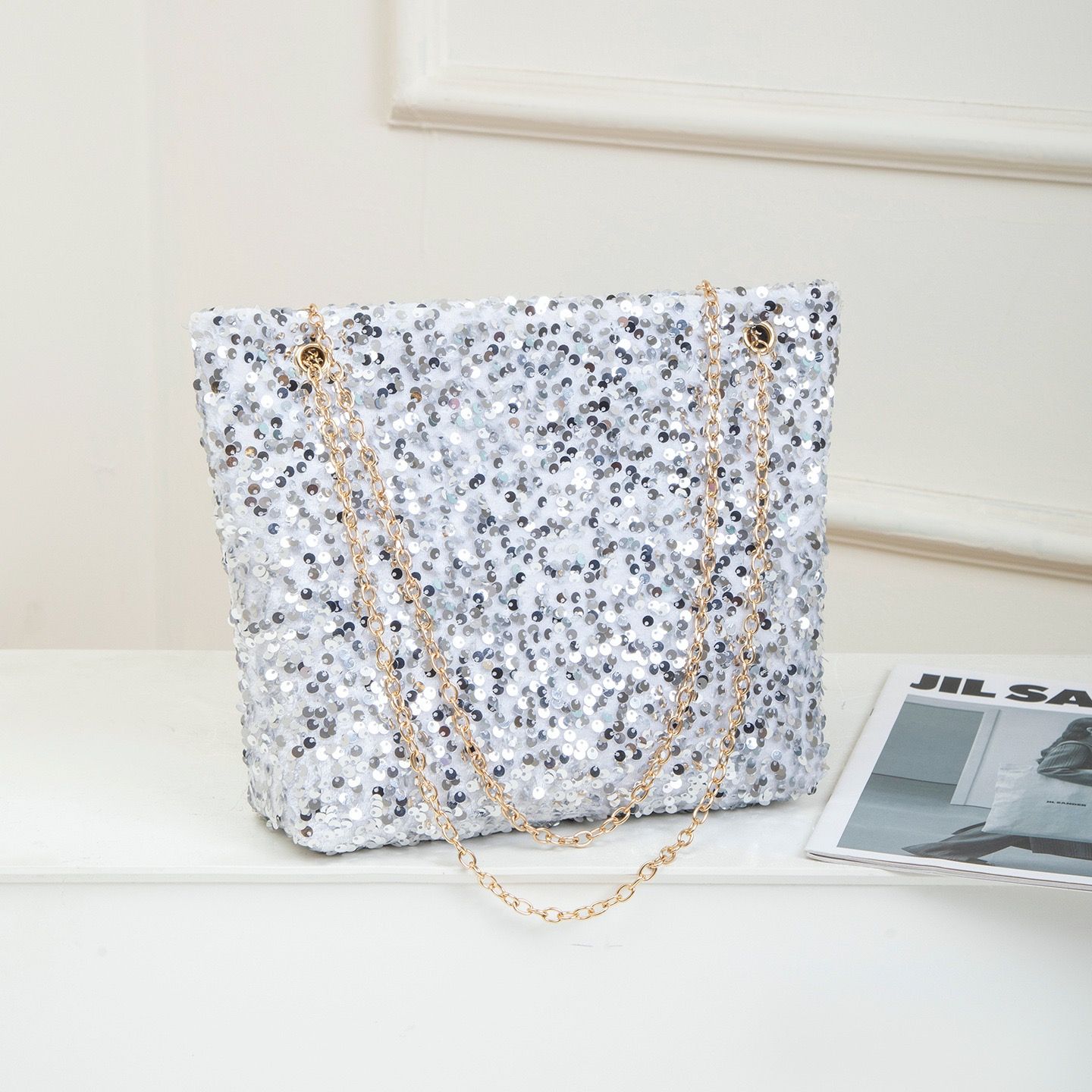 Women Sequin Bag Small Shoulder Tote Sparkly Purse Clutch Handbags Evening Bag Party Bling Glitter Sparkle Sequin Purse