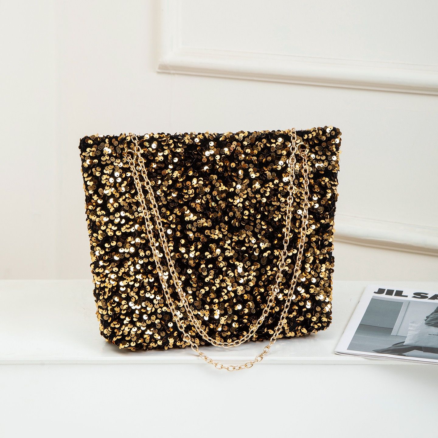 Women Sequin Bag Small Shoulder Tote Sparkly Purse Clutch Handbags Evening Bag Party Bling Glitter Sparkle Sequin Purse