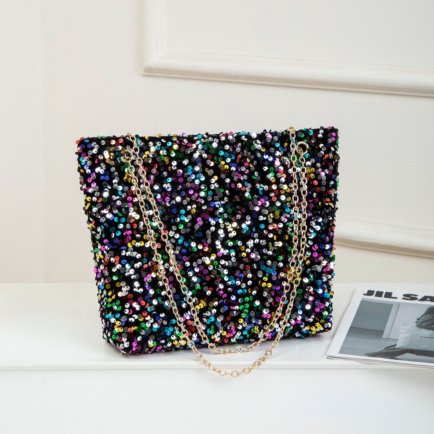 Women Sequin Bag Small Shoulder Tote Sparkly Purse Clutch Handbags Evening Bag Party Bling Glitter Sparkle Sequin Purse