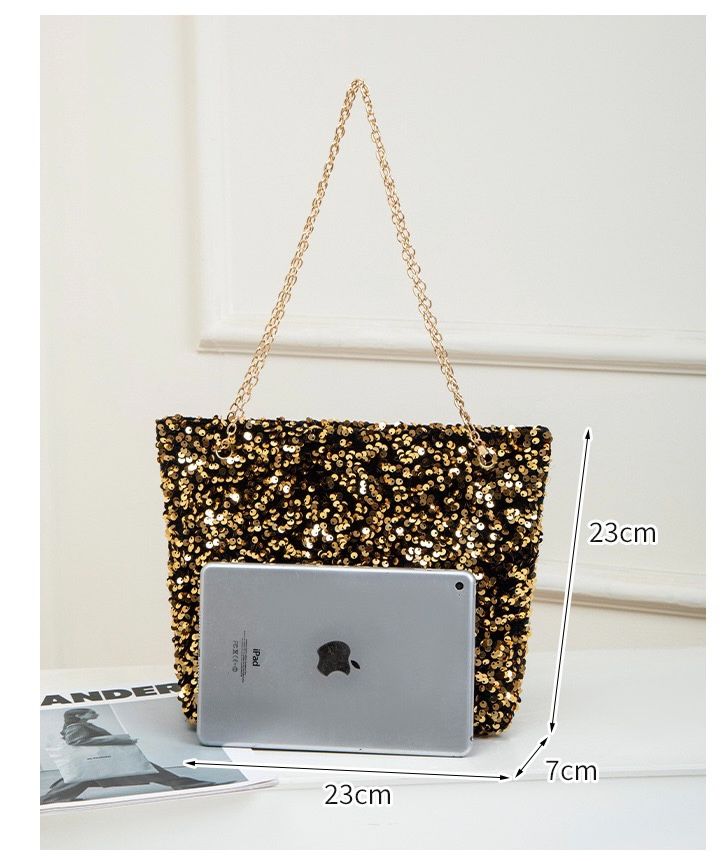 Women Sequin Bag Small Shoulder Tote Sparkly Purse Clutch Handbags Evening Bag Party Bling Glitter Sparkle Sequin Purse