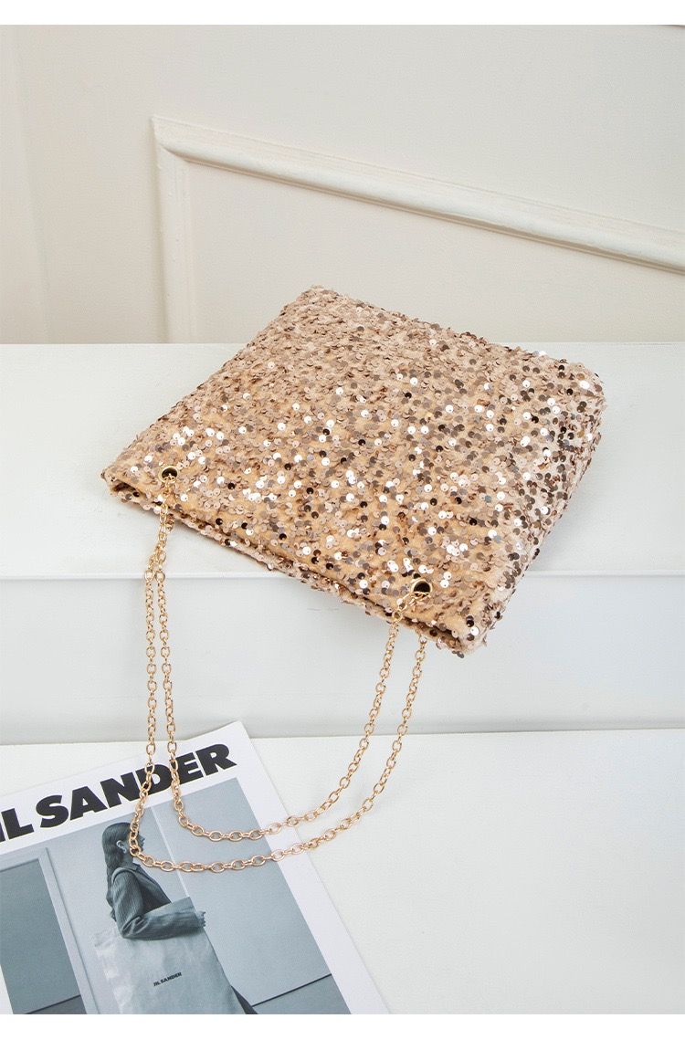 Women Sequin Bag Small Shoulder Tote Sparkly Purse Clutch Handbags Evening Bag Party Bling Glitter Sparkle Sequin Purse