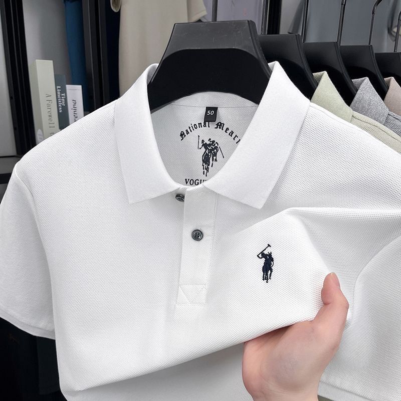 2026 Summer New Style Casual Men's T-Shirt Short Sleeve Embroidery Business Fashion Brand Lapel Breathable Youth Polo Shirt For Men
