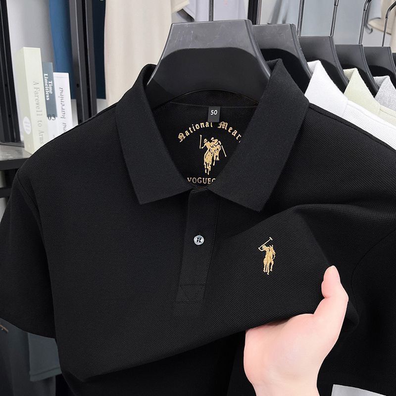 2026 Summer New Style Casual Men's T-Shirt Short Sleeve Embroidery Business Fashion Brand Lapel Breathable Youth Polo Shirt For Men