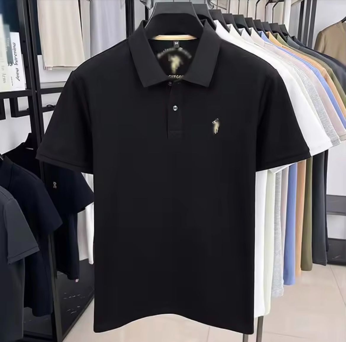 2026 Summer New Style Casual Men's T-Shirt Short Sleeve Embroidery Business Fashion Brand Lapel Breathable Youth Polo Shirt For Men