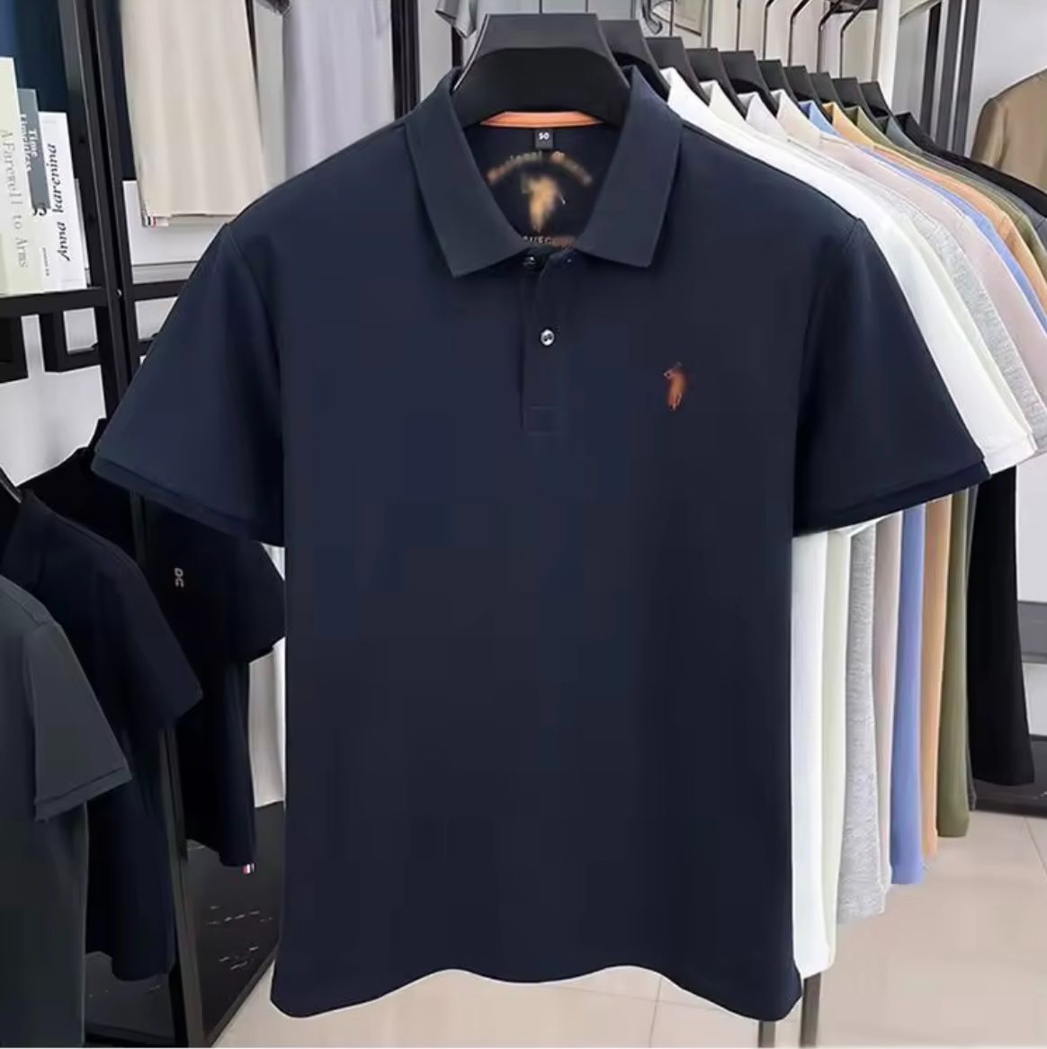 2026 Summer New Style Casual Men's T-Shirt Short Sleeve Embroidery Business Fashion Brand Lapel Breathable Youth Polo Shirt For Men