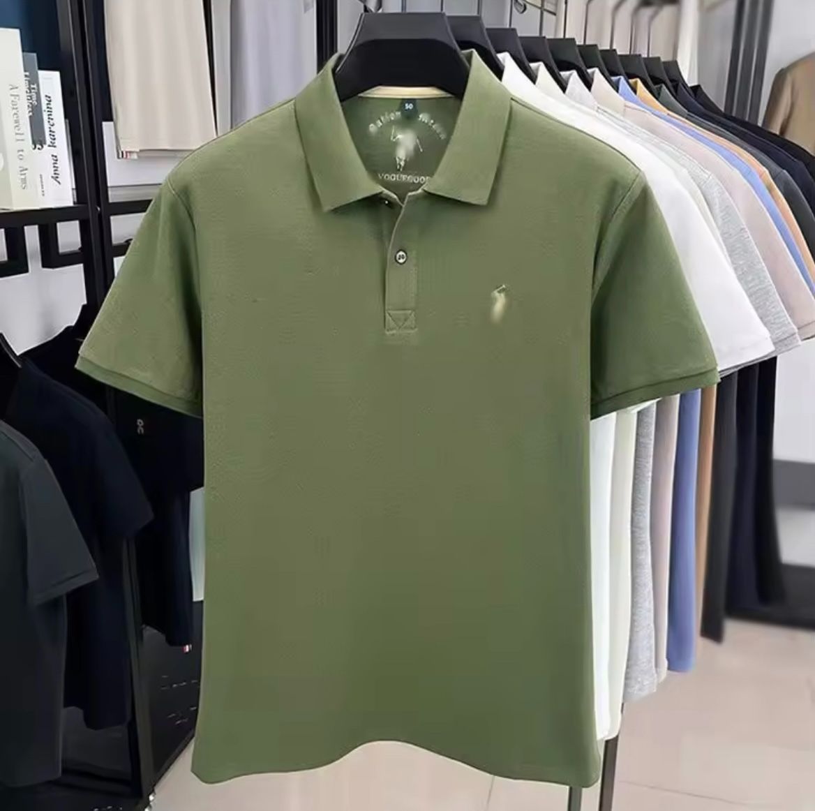 2026 Summer New Style Casual Men's T-Shirt Short Sleeve Embroidery Business Fashion Brand Lapel Breathable Youth Polo Shirt For Men