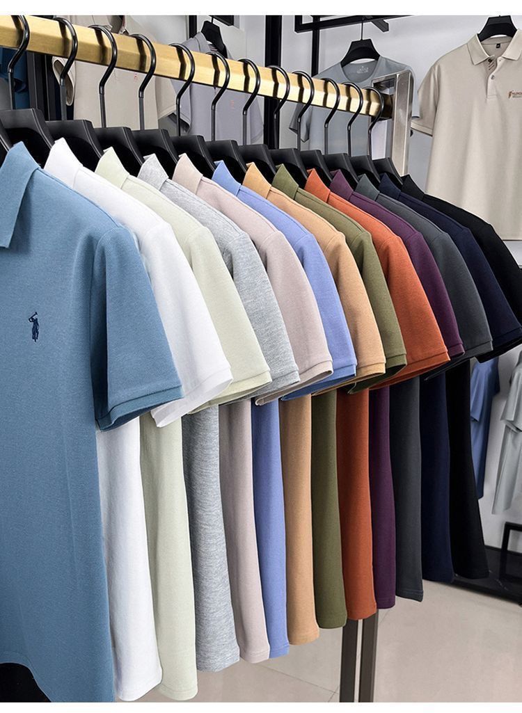 2026 Summer New Style Casual Men's T-Shirt Short Sleeve Embroidery Business Fashion Brand Lapel Breathable Youth Polo Shirt For Men