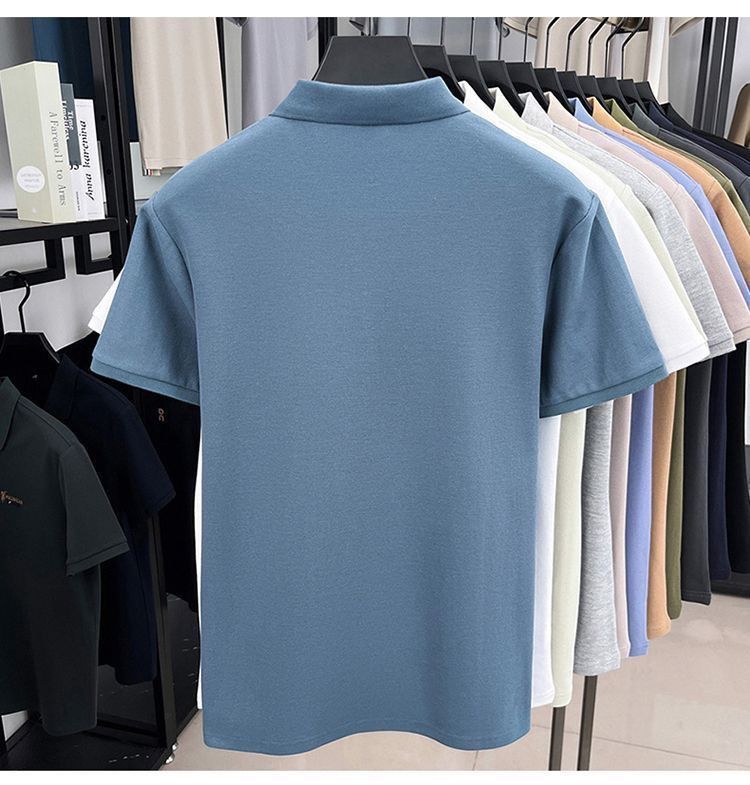 2026 Summer New Style Casual Men's T-Shirt Short Sleeve Embroidery Business Fashion Brand Lapel Breathable Youth Polo Shirt For Men