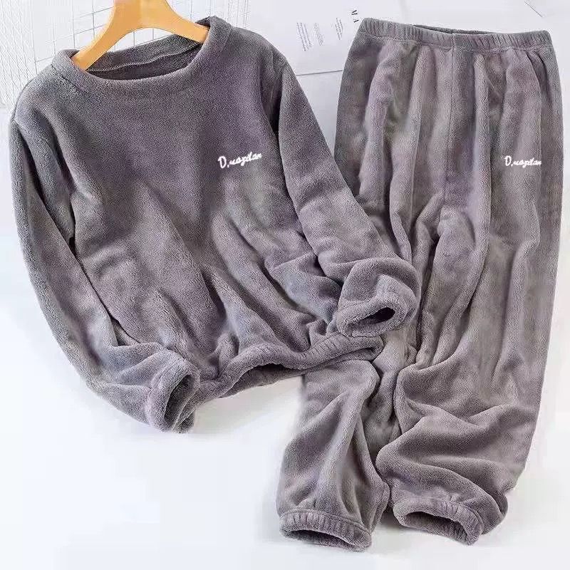 2026 Warm Fleece Winter Flannel Tops and Pants Pajama Sets for Women