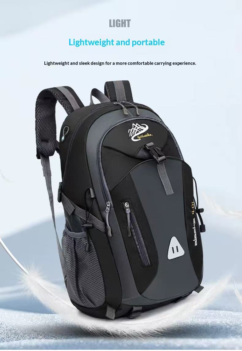 Large Capacity GPS Waterproof Features Multifunctional Outdoor Sports Backpack for School Hiking Mountaineering Fashion Zipper