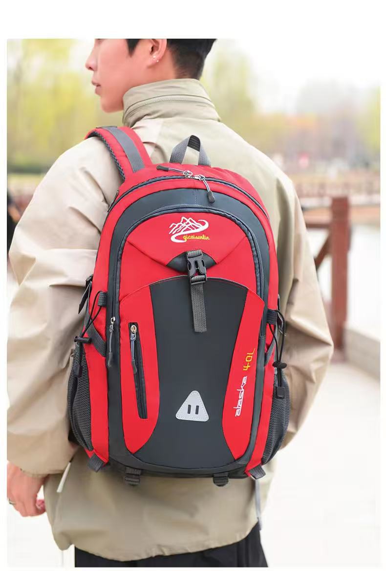 Large Capacity GPS Waterproof Features Multifunctional Outdoor Sports Backpack for School Hiking Mountaineering Fashion Zipper