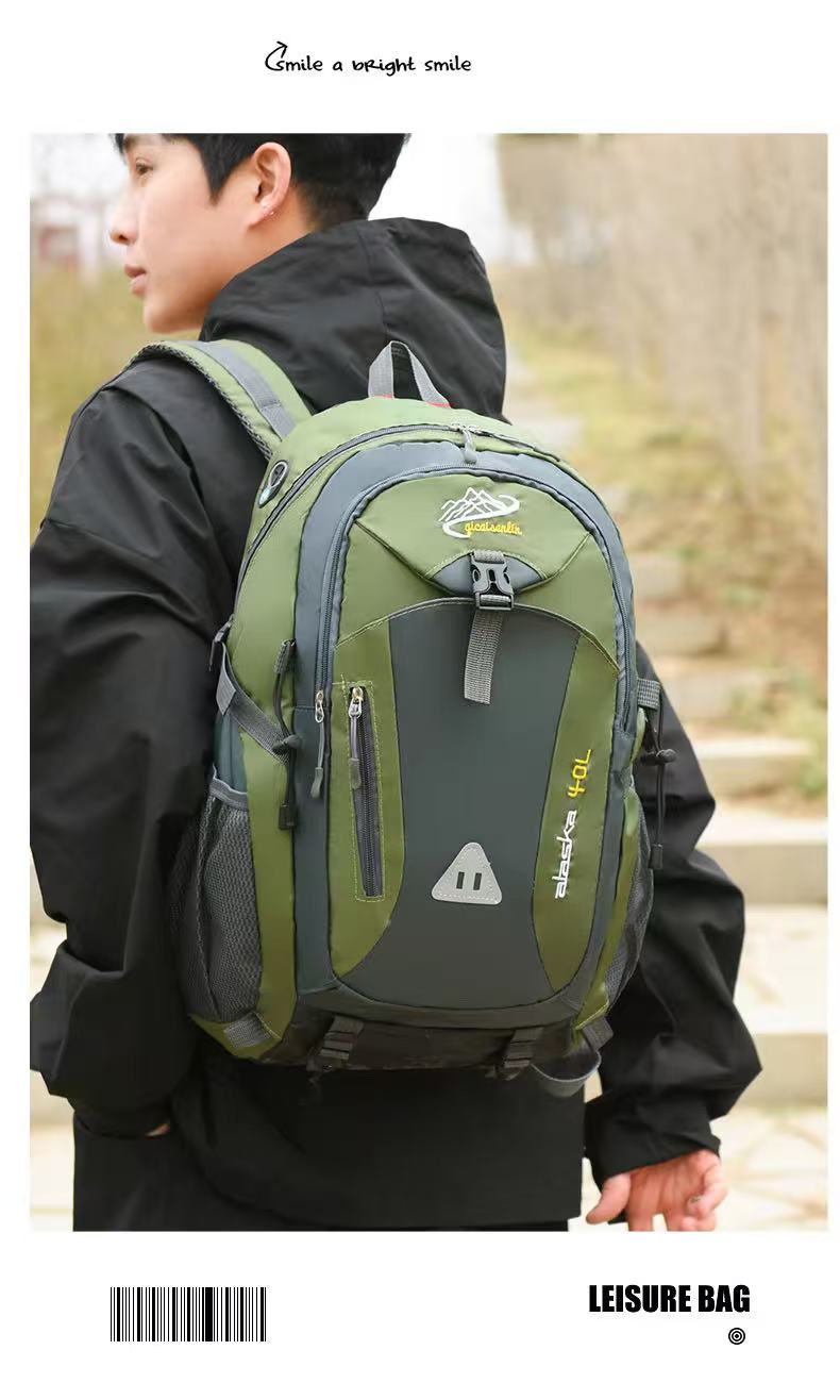 Large Capacity GPS Waterproof Features Multifunctional Outdoor Sports Backpack for School Hiking Mountaineering Fashion Zipper