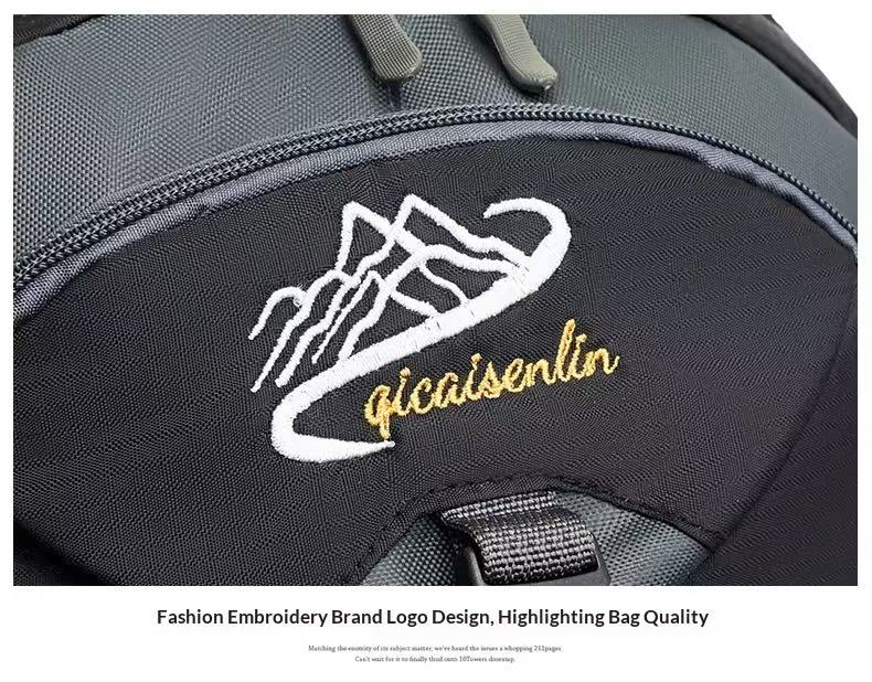 Large Capacity GPS Waterproof Features Multifunctional Outdoor Sports Backpack for School Hiking Mountaineering Fashion Zipper