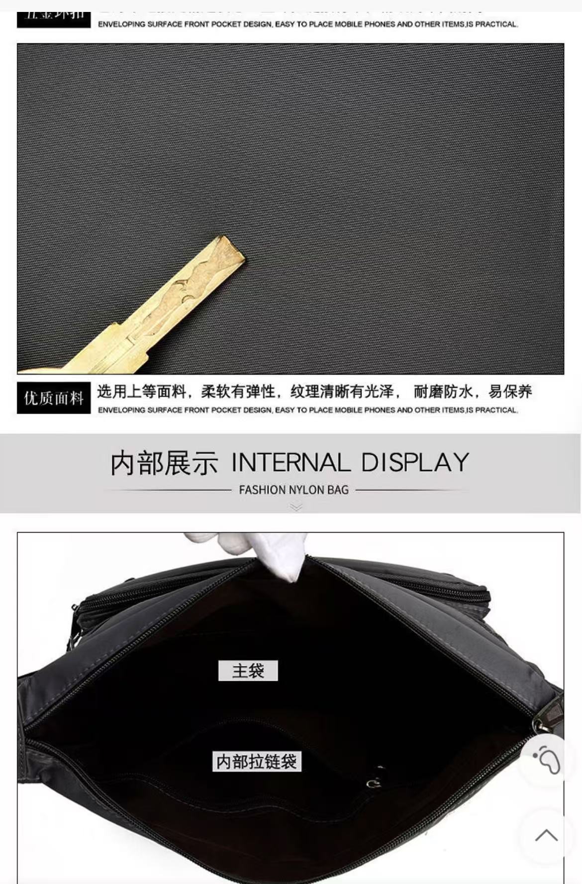 Men's Canvas Crossbody Bag Multi Layer Large Capacity Shoulder Bag For Everyday Travel Casual Use Solid Color