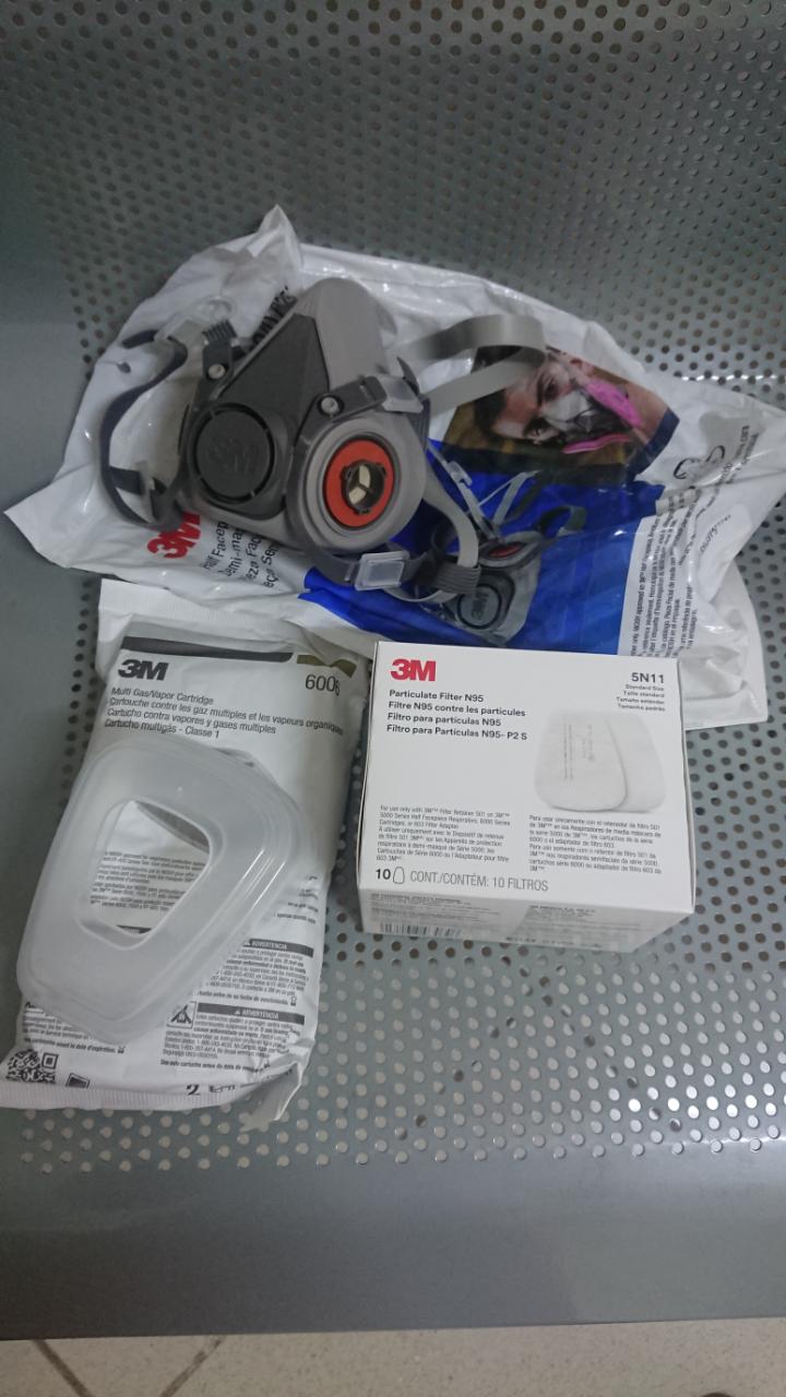 Original 3M Half face masks complete with cartridges and filters