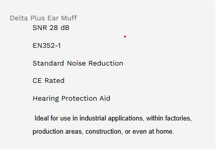 Delta Plus Earmuffs/Ear defenders