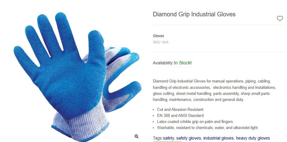 Diamond Grip  safety gloves (dozen)