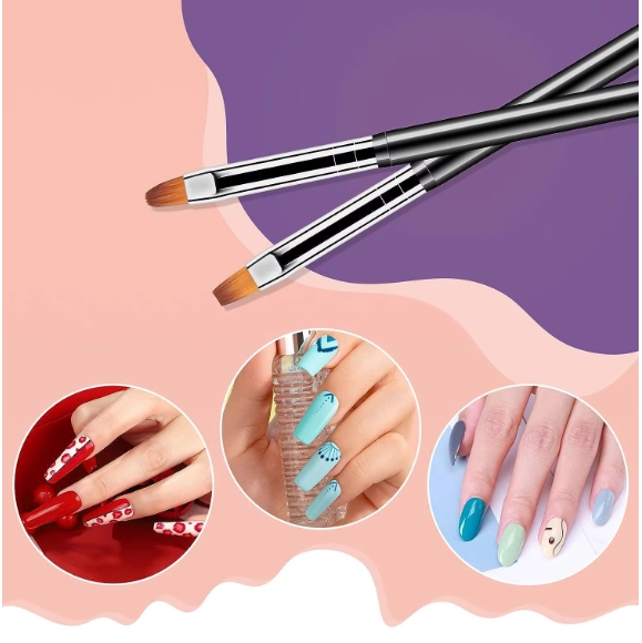 31Pcs Nail Art Brush Design Tip Painting Drawing Carving Dotting Pen FlatFan Liner Acrylic Gel UV Polish Manicure Tools