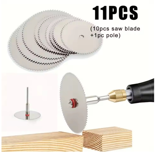 11PCS Micro Circular Saw Blade Accessory Electric Grinding Cutting Disc Metal Cutter Rotary Tool Electric Tool Wood Cut