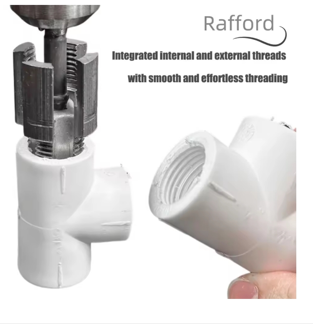 Integrated Internal and External Thread Pipe Threading Tool for 1/2-inch PPR Pipes, with Taps and Dies for Thread Cutting.