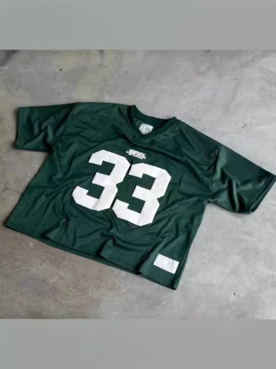 Y2K Retro Jersey Quick Dry Breathable Mesh T Shirt Men Women Street College Sports Wear Oversized Unisex Football Training Wear