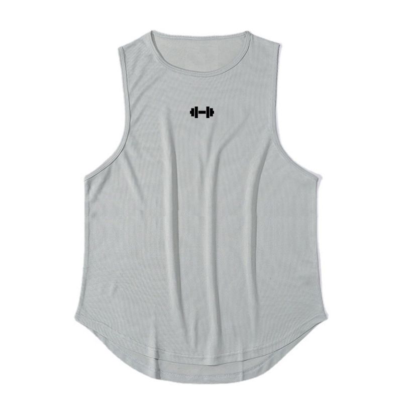 Summer Men's Gym Tank Top Fitness Training Clothing Quick-drying Loose Bodybuilding Sleeveless Shirt Men Fashion Basketball Vest