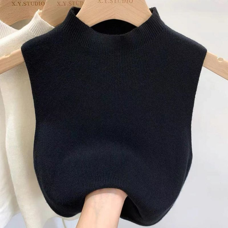 Women Knitted Tank Top Summer Fall Slim Sweater Short Sleeveless Solid Spring Autumn Sweaters Pullovers 2025