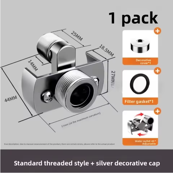 360 ° Adjustable Faucet Angled Curved Foot Eccentric Screw Corner Tap Adapter Kitchen Faucet Accessories