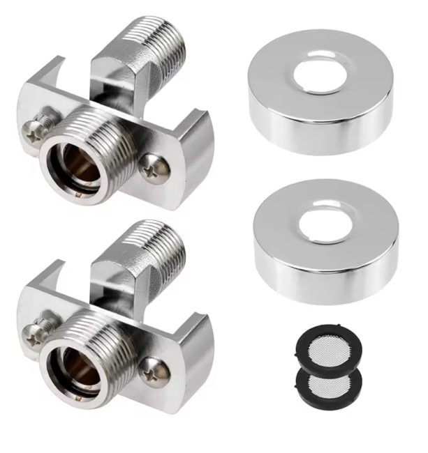 360 ° Adjustable Faucet Angled Curved Foot Eccentric Screw Corner Tap Adapter Kitchen Faucet Accessories