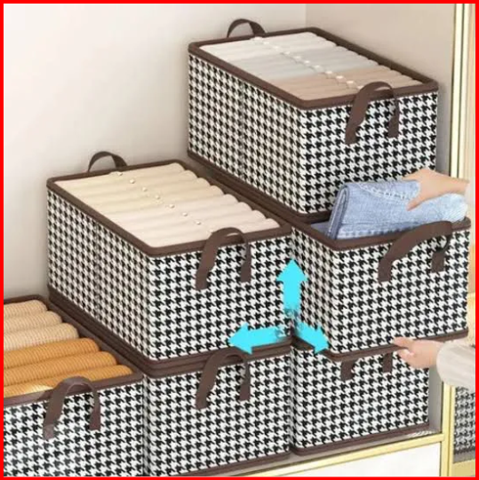 Foldable Clothes Storage Bag & Laundry Bin - Large Capacity, Waterproof, Non-Woven Organizer for Home, Bedroom, and Closet