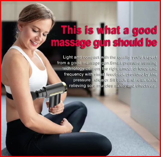 Mini Massage Gun, Percussion Deep Tissues Muscle Massager Gun with 6 Speeds, Type-C Charging, 35DB Ultra Quiet, Portable Electric Handheld Body Massager for Back Neck Pain Relief