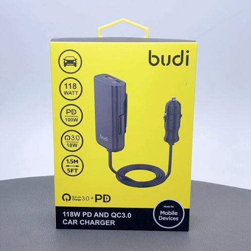 118W USB C Car Fast Charger - Dual Ports PPS PD 118W Type C Super Fast Charging + QC3.0 18W Cigarette Lighter USB Adapter For Laptop Tablet MacBook IPad IPhone Android Pixel Series Phones