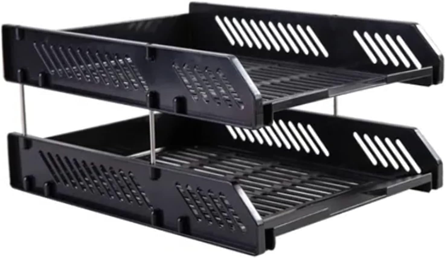 2Tier document Trey Letter Tray Side Load, Desktop File Organizer