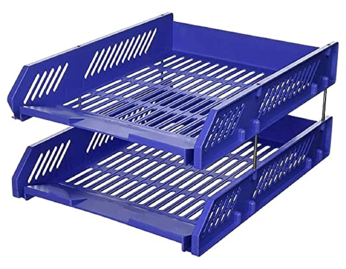2Tier document Trey Letter Tray Side Load, Desktop File Organizer
