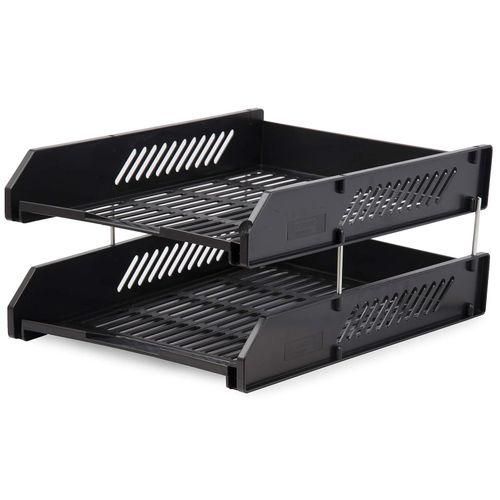 2Tier document Trey Letter Tray Side Load, Desktop File Organizer