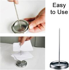 Straight Rod Paper Memo Holder Restaurant Receipt Holder Note Spike