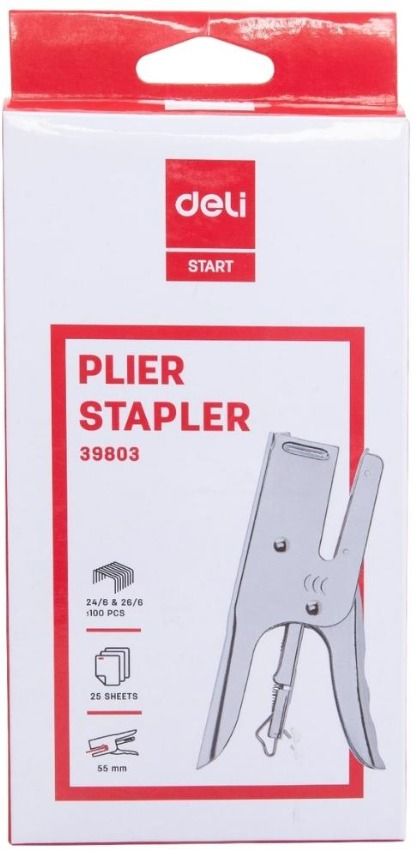Deli Plier Stapler 24/6 26/6 stationery office supply staples office accessories E39803