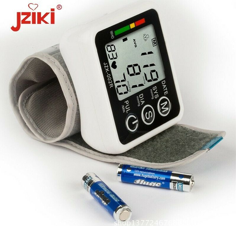 Jziki Digital Wrist Blood Pressure Monitor Cuff Check Machine Portable Clinical Automatic