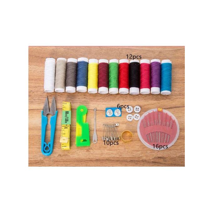 CBC 49pcs Sewing Accessories Portable Sewing Box Needle Thread Stitching Embroidery Craft Sewing Tools Supplies Set Kit