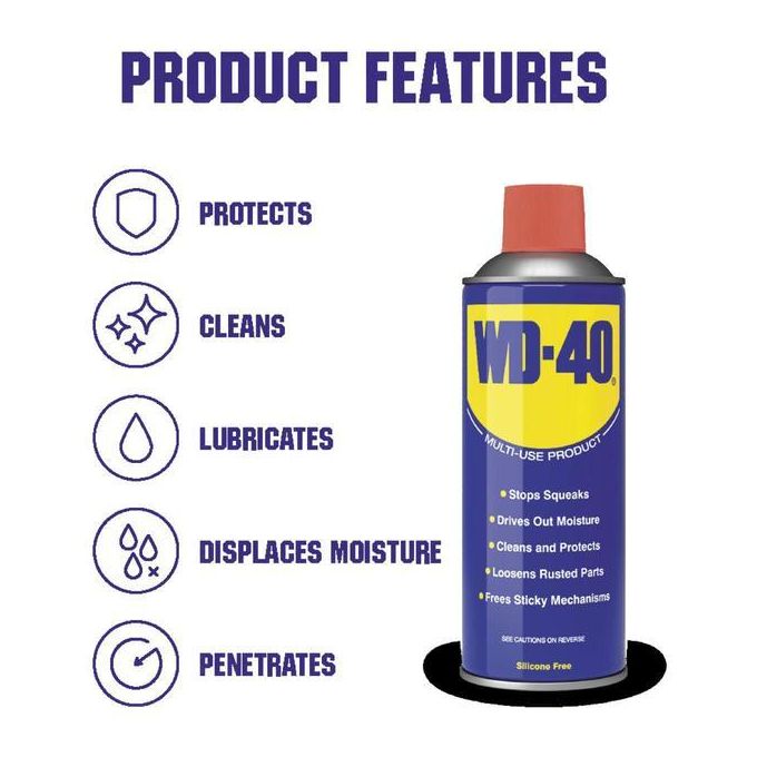 WD 40 Anti Rust Cleaner Aerosol Lubricant Spray Multipurpose