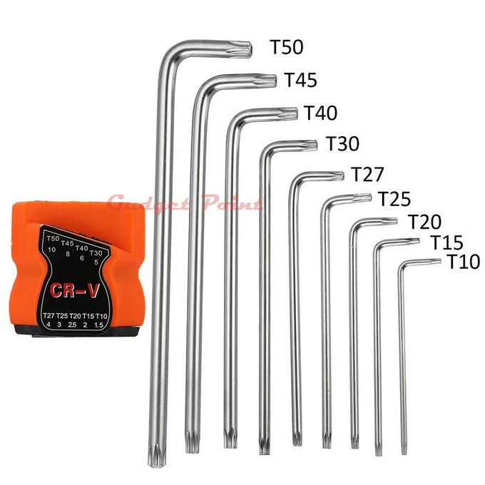 Torx Allen Key Wrench Set With Hole T10-T50 9PCs