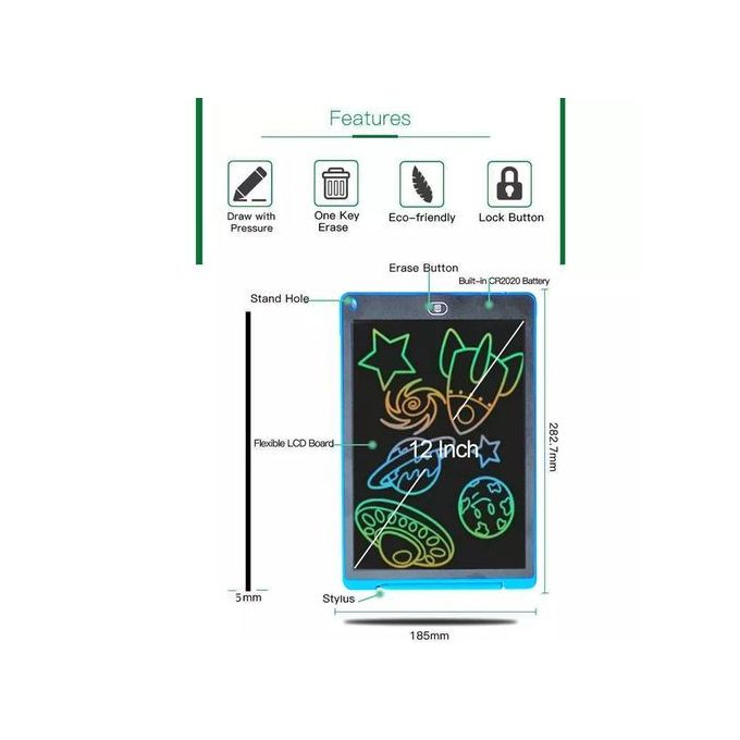 LCD Digital Writing Board Kids Drawing Tablet Kids Educational Toys Erasable