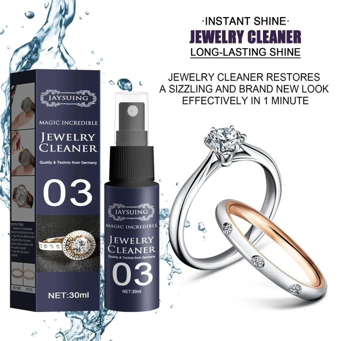 Jewelry Cleaner Cleaning Solution Anti-Tarnish Quick Jewellery Cleaning Spray, Concentrate Jewelry Cleaner Solution, Restores Shine and Brilliance to Jewelry, for Watch Diamond Silver Gold Jewelry Cle