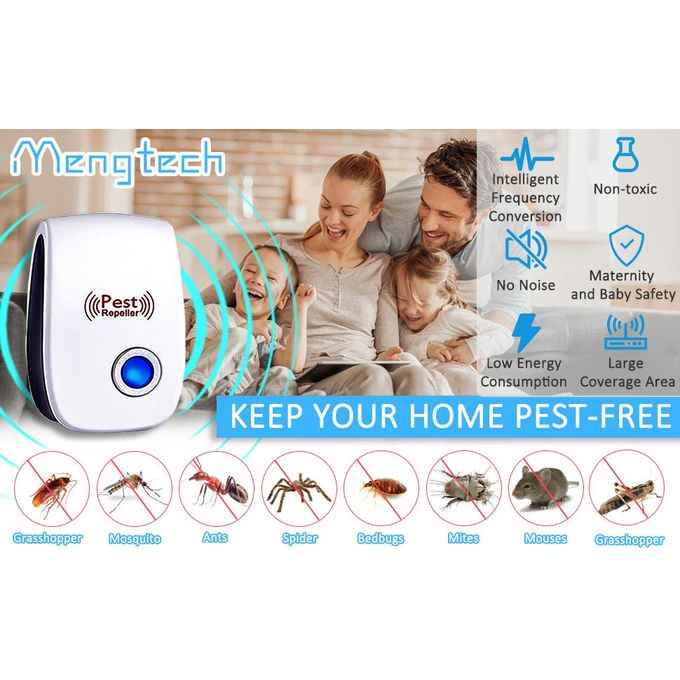 Ultrasonic Electronic Pest Repeller with Night Light Insect Mosquito Killer Bug Zapper Non-toxic Safe Home Mosquito Repellent for Mice Mosquitoes Ants Spiders Cockroaches Repelling