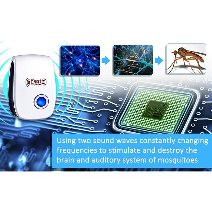 Ultrasonic Electronic Pest Repeller with Night Light Insect Mosquito Killer Bug Zapper Non-toxic Safe Home Mosquito Repellent for Mice Mosquitoes Ants Spiders Cockroaches Repelling