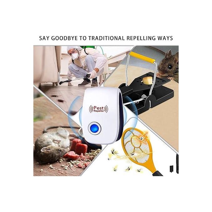 Ultrasonic Electronic Pest Repeller with Night Light Insect Mosquito Killer Bug Zapper Non-toxic Safe Home Mosquito Repellent for Mice Mosquitoes Ants Spiders Cockroaches Repelling