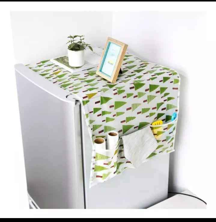 Fridge cover fabric organizer