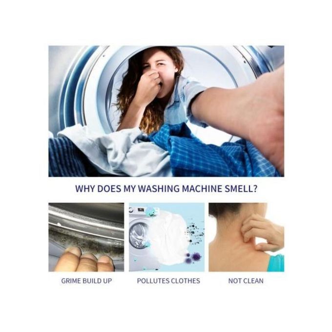 12PCS Box Washing Machine Cleaning Tablets Deep Cleaning Washing Machine Cleaners Remove Odor Deodorize & Remove Mold Washing Machine Decontamination