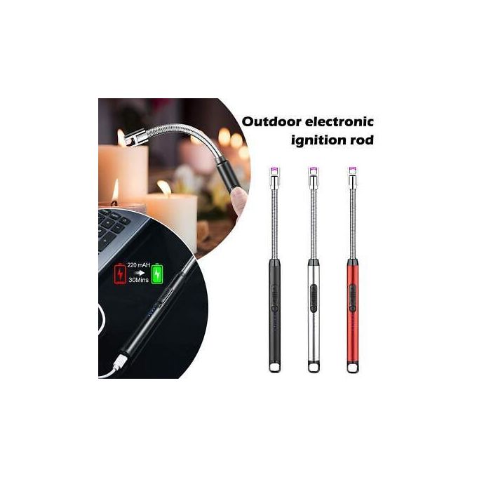 USB Rechargeable Electronic arc BBQ lighter Windproof, Flameless Ignition Lighter for Kitchen, Barbecue, Candles, Camping Fire place, Gas Stove Lighter