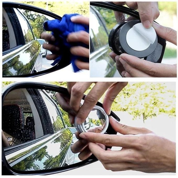 2 pcs Blind Spot Mirrors, Round HD Glass Convex 360° Wide Angle Side Rear View Mirror